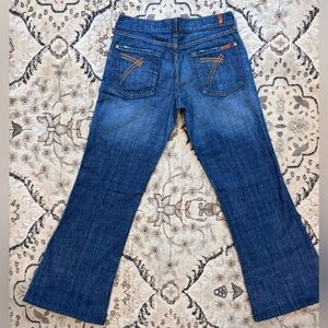 7 For All Mankind Dojo, size 29 in GUC. Vintage. Low rise flare.